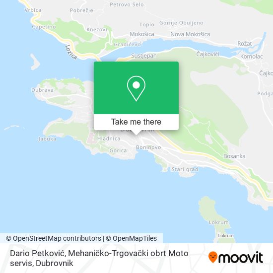 Dario Petković, Mehaničko-Trgovački obrt Moto servis map