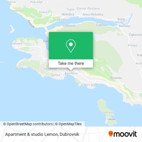 Apartment & studio Lemon map