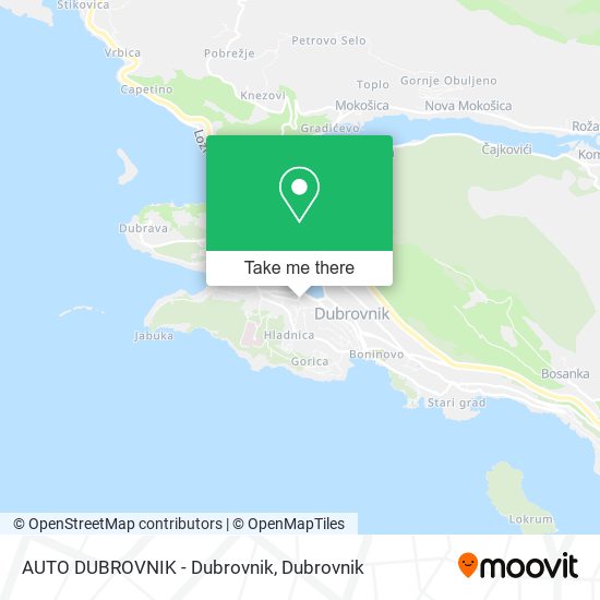 AUTO DUBROVNIK - Dubrovnik map