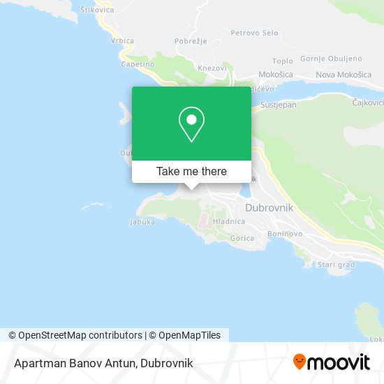 Apartman Banov Antun map