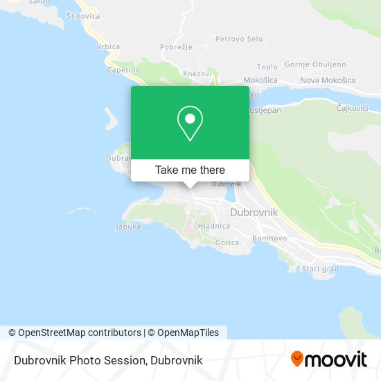 Dubrovnik Photo Session map