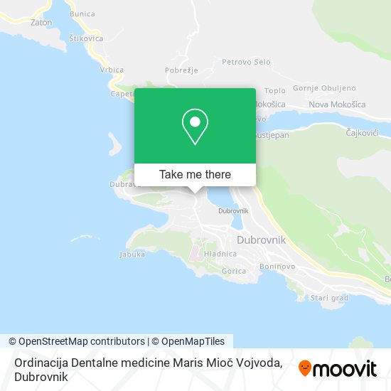 Ordinacija Dentalne medicine Maris Mioč Vojvoda map