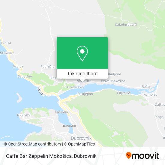 Caffe Bar Zeppelin Mokošica map