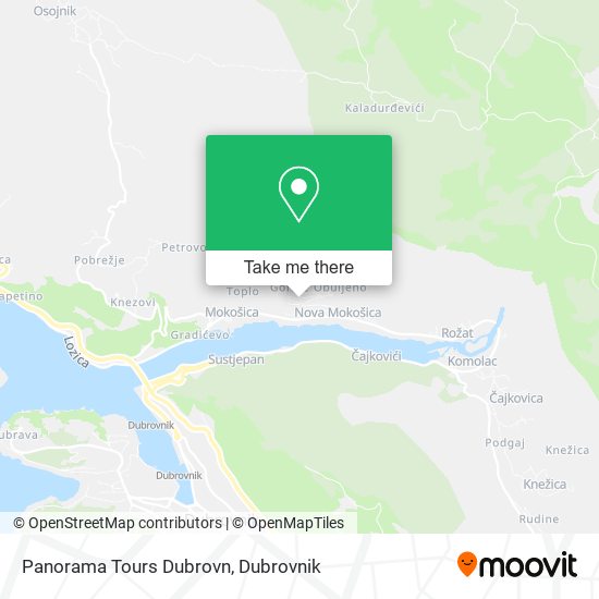 Panorama Tours Dubrovn map