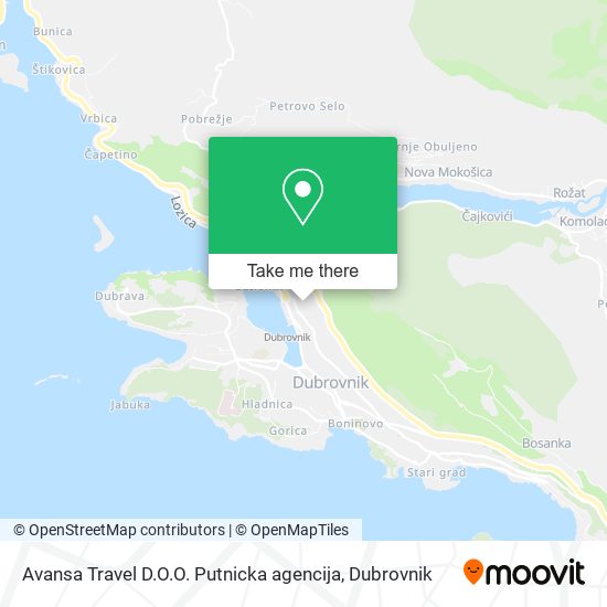Avansa Travel D.O.O. Putnicka agencija map