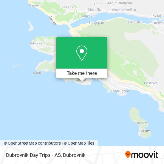 Dubrovnik Day Trips - AS map