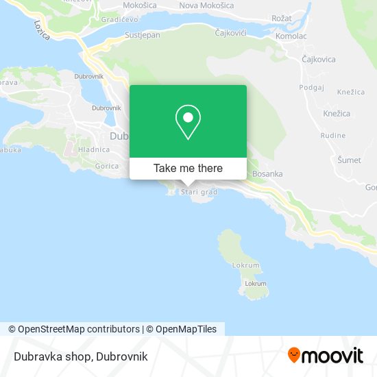 Dubravka shop map