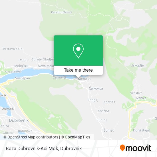 Baza Dubrovnik-Aci Mok map