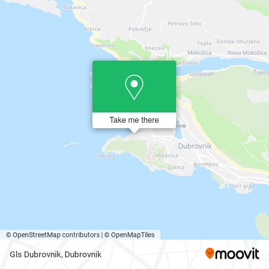 Gls Dubrovnik map