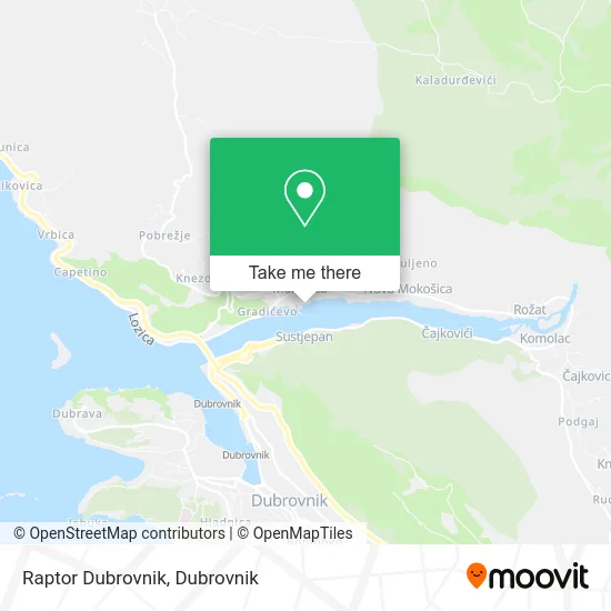 Raptor Dubrovnik map