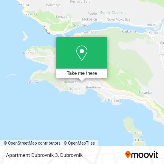 Apartment Dubrovnik 3 map
