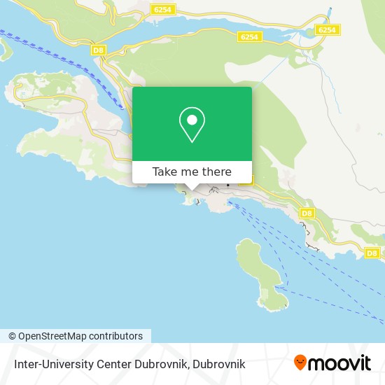 Inter-University Center Dubrovnik map