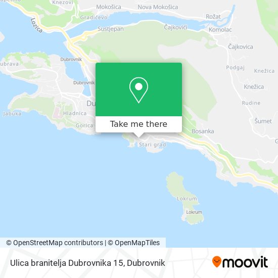 Ulica branitelja Dubrovnika 15 map
