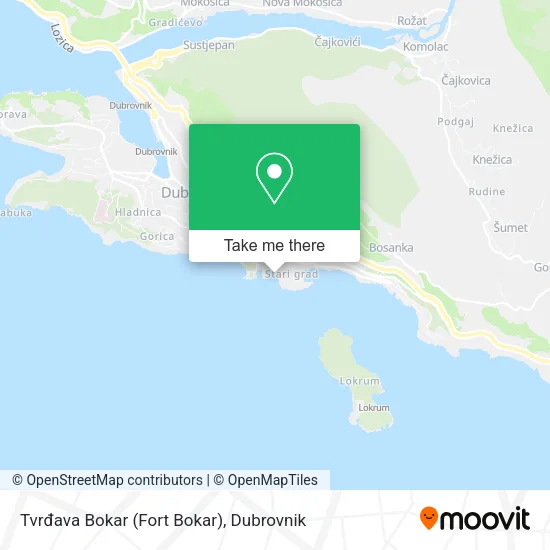 Tvrđava Bokar (Fort Bokar) map