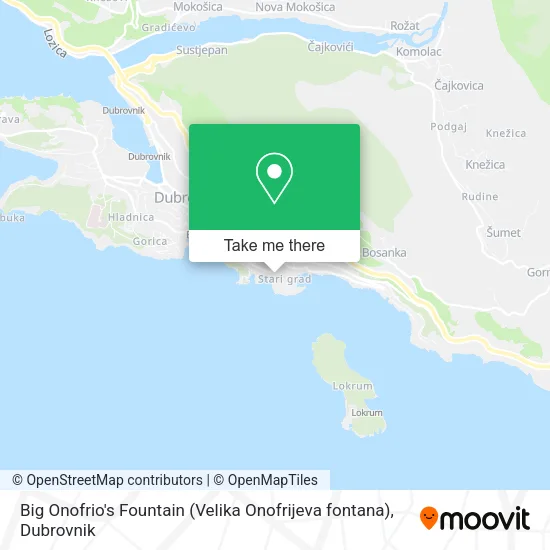 Big Onofrio's Fountain (Velika Onofrijeva fontana) map
