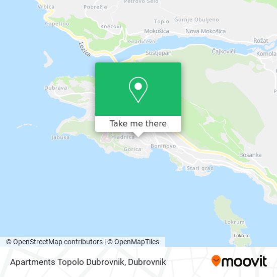 Apartments Topolo Dubrovnik map