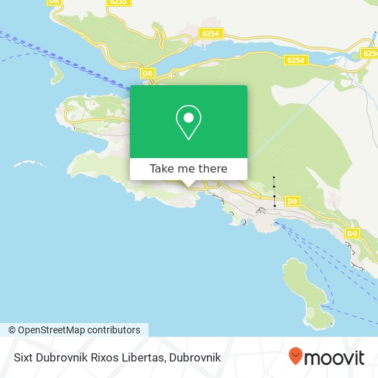 Sixt Dubrovnik Rixos Libertas map