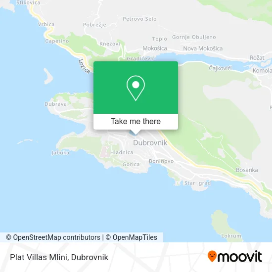 Plat Villas Mlini map