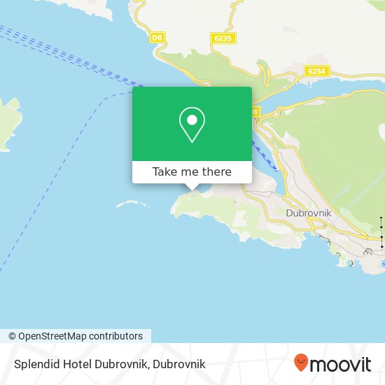 Splendid Hotel Dubrovnik map
