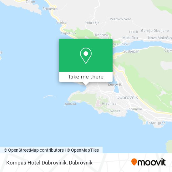 Kompas Hotel Dubrovinik map