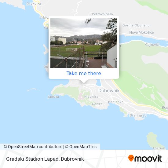 Gradski Stadion Lapad map