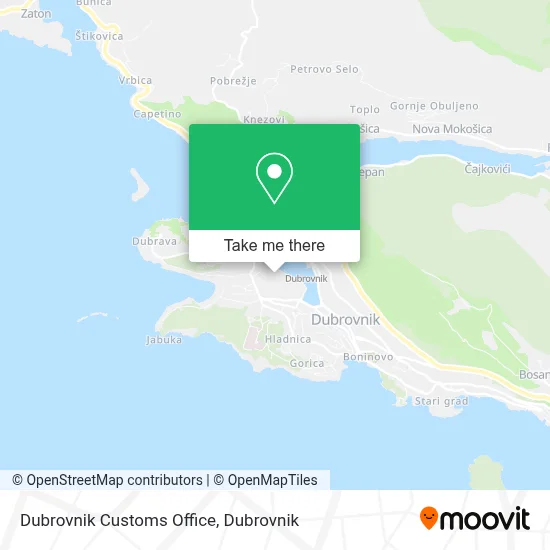 Dubrovnik Customs Office map