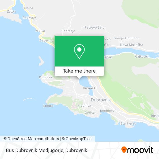 Bus Dubrovnik Medjugorje map