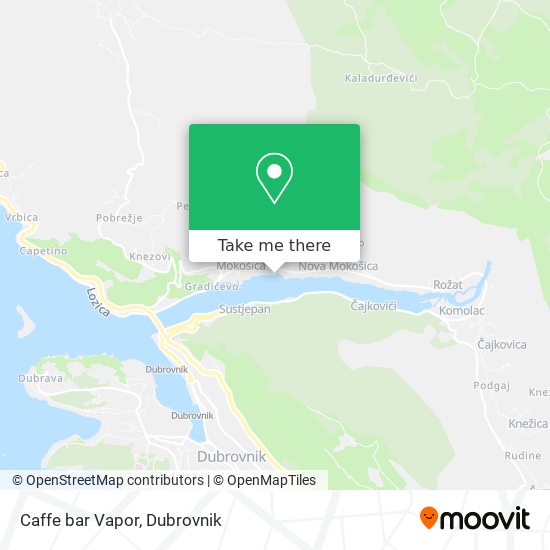 Caffe bar Vapor map