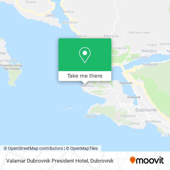 Valamar Dubrovnik President Hotel map