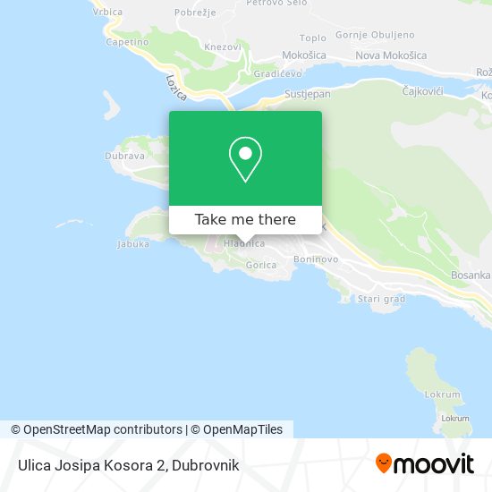 Ulica Josipa Kosora 2 map