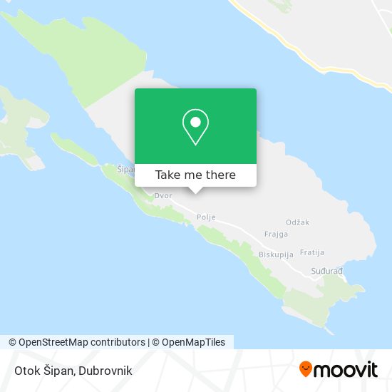 Otok Šipan map