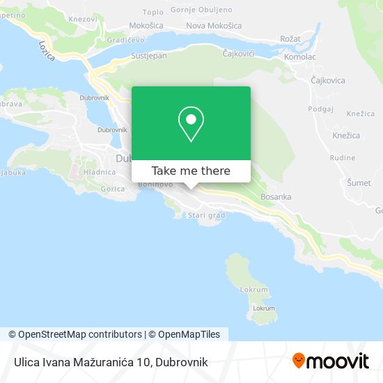 Ulica Ivana Mažuranića 10 map