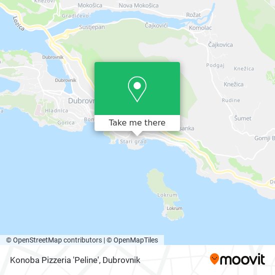 Konoba Pizzeria 'Peline' map