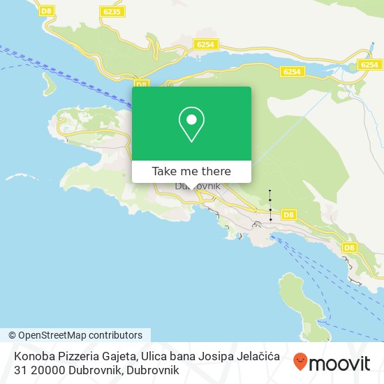 Konoba Pizzeria Gajeta, Ulica bana Josipa Jelačića 31 20000 Dubrovnik map