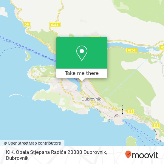 KiK, Obala Stjepana Radića 20000 Dubrovnik map