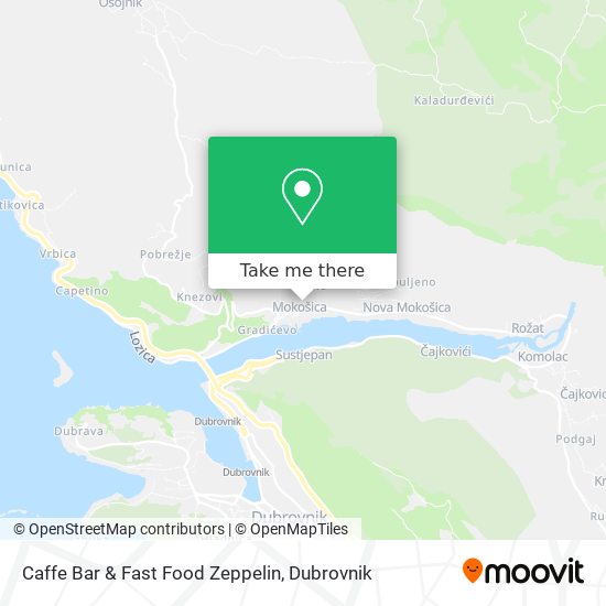 Caffe Bar & Fast Food Zeppelin map