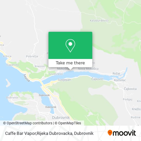Caffe Bar Vapor,Rijeka Dubrovacka map