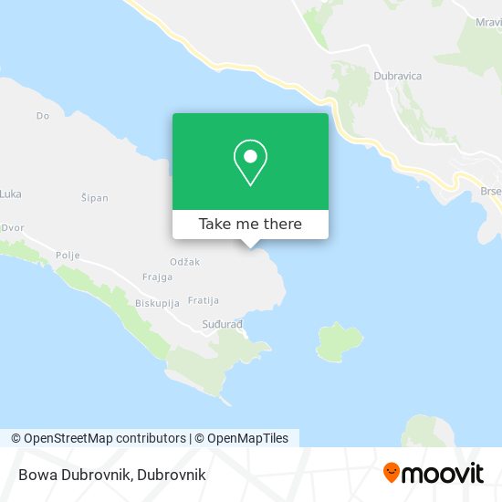 Bowa Dubrovnik map