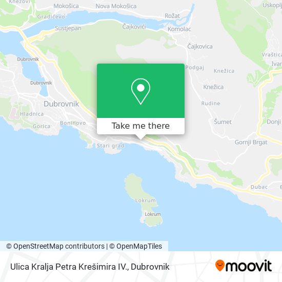 Ulica Kralja Petra Krešimira IV. map