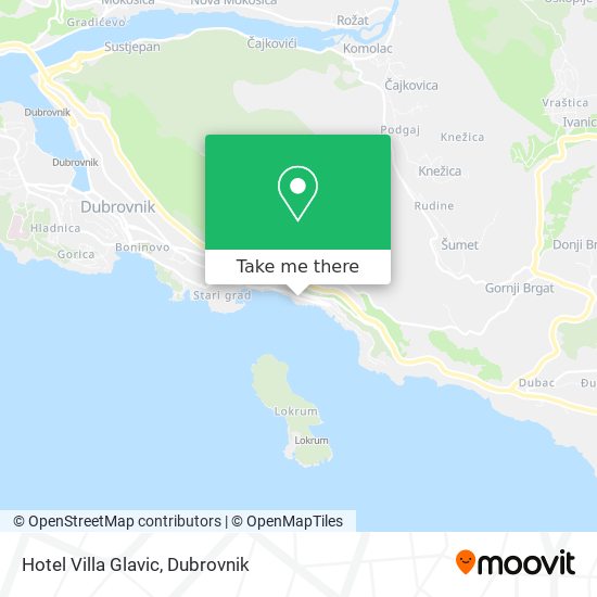 Hotel Villa Glavic map