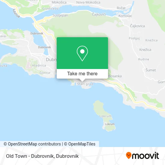 Old Town - Dubrovnik map
