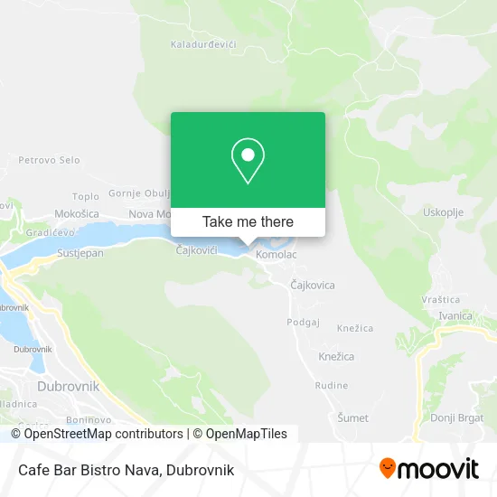 Cafe Bar Bistro Nava map