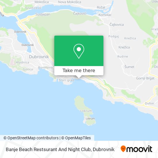 Banje Beach Restsurant And Night Club map