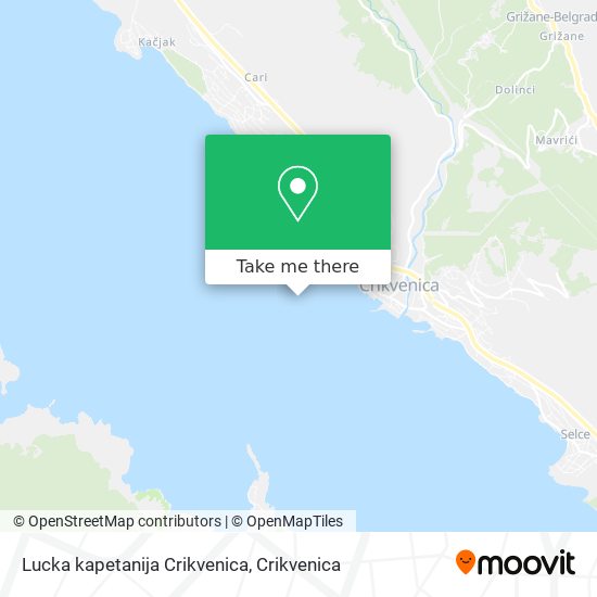 Lucka kapetanija Crikvenica map