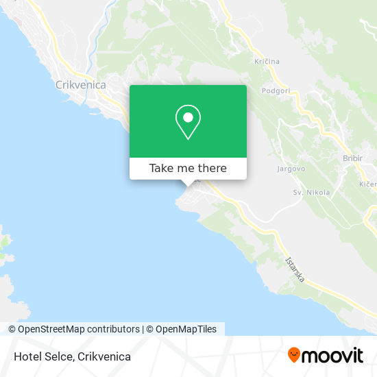 Hotel Selce map