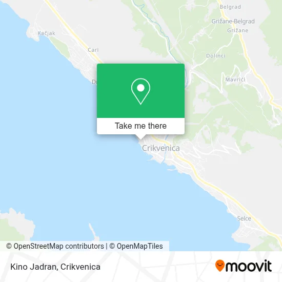 Kino Jadran map
