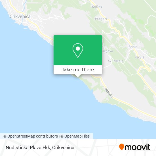 Nudistička Plaža Fkk map