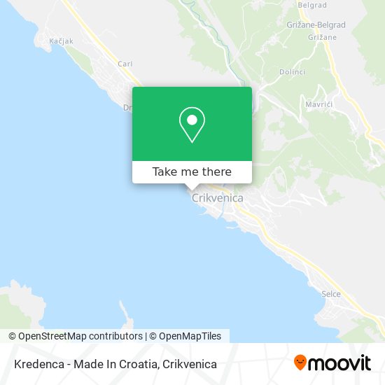 Kredenca - Made In Croatia map