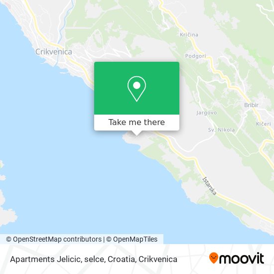 Apartments Jelicic, selce, Croatia map