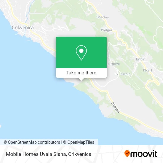 Mobile Homes Uvala Slana map
